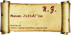 Masan Zoltána névjegykártya